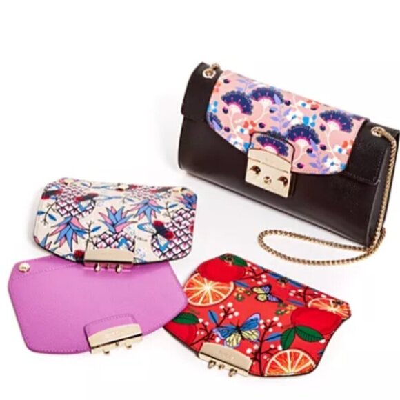 NEW!Furla My Play Interchangeable Metropolis Leather Flap -Black Chain - Picture 6 of 6